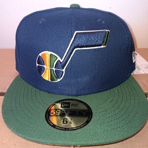 Utah Jazz New Era Blue and Green Fitted Hat